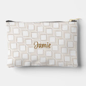 パーソナライズされた転倒の正方形トイレタリーポーチ アクセサリーポーチ (裏面)