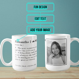 パーソナライズされた辞書の入おもしろい力 コーヒーマグカップ