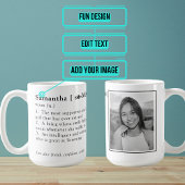 パーソナライズされた辞書の入おもしろい力 コーヒーマグカップ