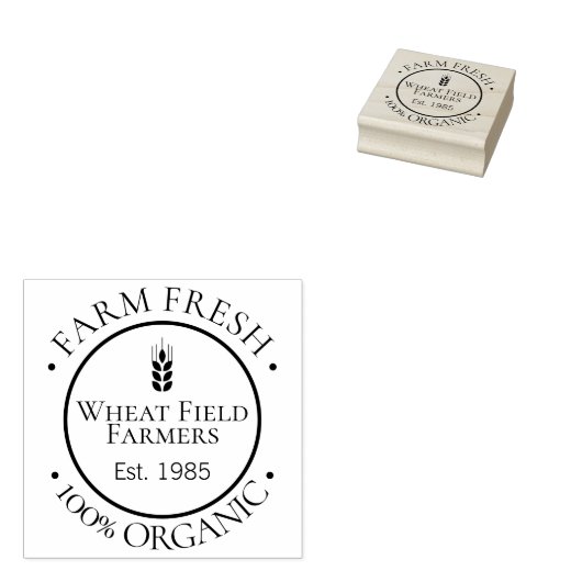パーソナライズされた農家100%オーガニック食品 ラバースタンプ (押印)