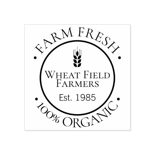 パーソナライズされた農家100%オーガニック食品 ラバースタンプ (インプリント)