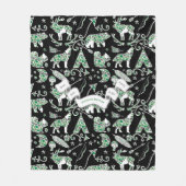 パーソナライズされた迷彩柄ベアディアウルフフォレストパターン フリースブランケット (正面)