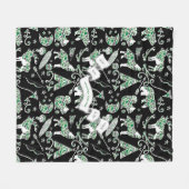 パーソナライズされた迷彩柄ベアディアウルフフォレストパターン フリースブランケット (正面(横))