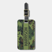パーソナライズされた迷彩柄 ラゲッジタグ (正面縦)