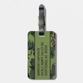 パーソナライズされた迷彩柄 ラゲッジタグ (裏面縦)