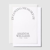 パーソナライズされた追葬 ベラム紙招待状 (オフセット)