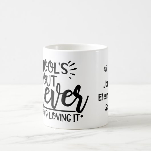 パーソナライズされた退学先生 コーヒーマグカップ (中央)