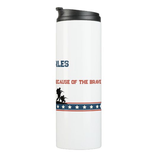 パーソナライズされた退役軍人日 | 名前をカスタムする軍隊 タンブラー (回転右)