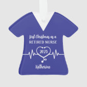 パーソナライズされた退職したナース オーナメント (裏面)