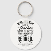 パーソナライズされた退職した先生 キーホルダー (正面)