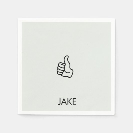 パーソナライズされた退職のお祝い賢い親指アップカクテル スタンダードカクテルナプキン (正面)