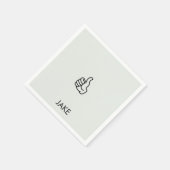 パーソナライズされた退職のお祝い賢い親指アップカクテル スタンダードカクテルナプキン (角)