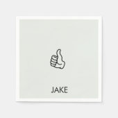 パーソナライズされた退職のお祝い賢者サムズアップカクテル スタンダードカクテルナプキン (正面)