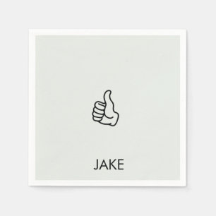 パーソナライズされた退職のお祝い賢者サムズアップカクテル スタンダードカクテルナプキン