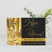 パーソナライズされた退職パーティーの招待状 招待状 (スタンド正面)