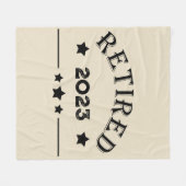 パーソナライズされた退職金アイディア フリースブランケット (正面(横))