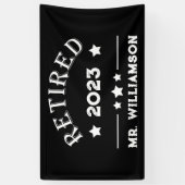 パーソナライズされた退職金アイディア 横断幕 (縦)