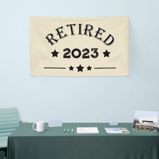 パーソナライズされた退職金アイディア 横断幕 (トレードショー)