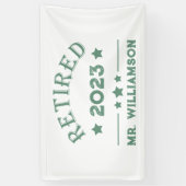 パーソナライズされた退職金アイディア 横断幕 (縦)