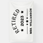 パーソナライズされた退職金アイディア 横断幕 (縦)