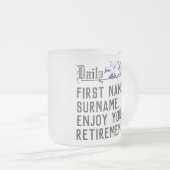 パーソナライズされた退職金 フロストグラスマグカップ (正面右)