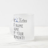 パーソナライズされた退職金 フロストグラスマグカップ (正面左)