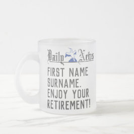 パーソナライズされた退職金 フロストグラスマグカップ