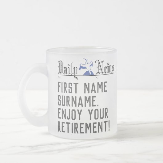 パーソナライズされた退職金 フロストグラスマグカップ (左)
