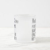 パーソナライズされた退職金 フロストグラスマグカップ (中央)