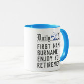 パーソナライズされた退職金 マグカップ (正面右)