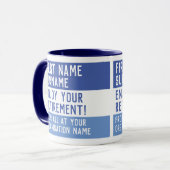 パーソナライズされた退職金 マグカップ (正面左)