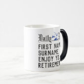 パーソナライズされた退職金 モーフィングマグカップ (正面右)