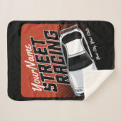 パーソナライズされた通りレーシングレースカーモータースポーツ シェルパブランケット (正面(横))