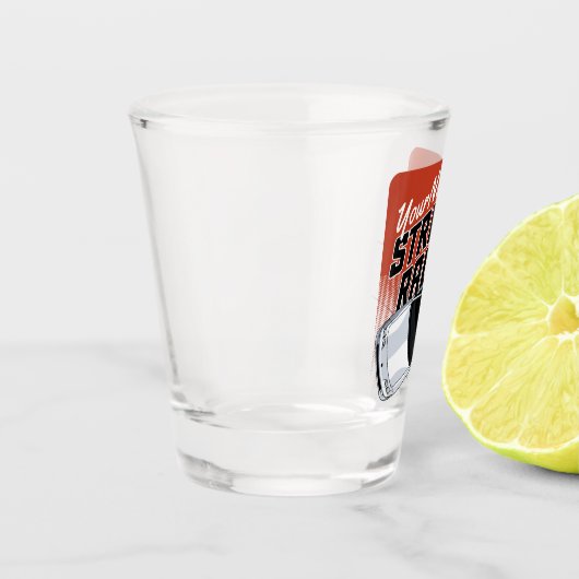 パーソナライズされた通りレーシングレースカーモータースポーツ ショットグラス (左)