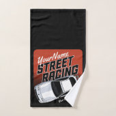 パーソナライズされた通りレーシングレースカーモータースポーツ バスタオルセット (ハンドタオル)
