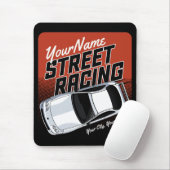 パーソナライズされた通りレーシングレースカーモータースポーツ マウスパッド (マウス)