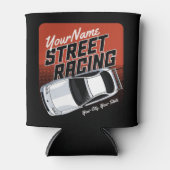 パーソナライズされた通りレーシングレースカーモータースポーツ 缶クーラー (正面)