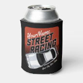 パーソナライズされた通りレーシングレースカーモータースポーツ 缶クーラー (缶裏面)