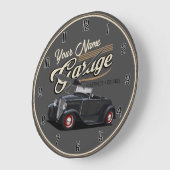 パーソナライズされた通りロッドガレージ大時計 ラージ壁時計 (傾斜)