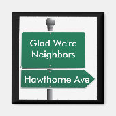 パーソナライズされた通り符号隣接 マグネット (正面)