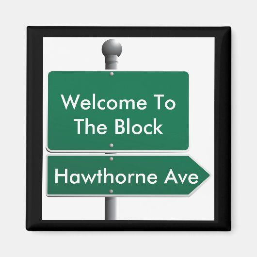 パーソナライズされた通り符号隣接 マグネット (正面)