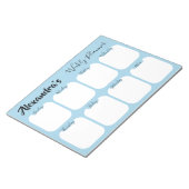 パーソナライズされた週シンプル間プランナー ノートパッド (アングル)