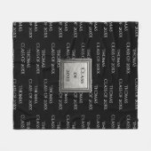 パーソナライズされた適用除外名の年フリース フリースブランケット (正面(横))