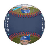 パーソナライズされた選手の写真とチームの名簿 野球ボール (裏面)