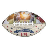 パーソナライズされた選手の写真と番号のキープサケ アメリカンフットボール (正面)