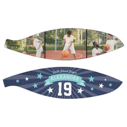 パーソナライズされた選手の写真と番号のキープサケ バスケットボール (パネル)