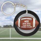 パーソナライズされた選手へのサッカーの贈り物。アメリカンフットボール キーホルダー