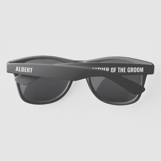 パーソナライズされた郎の結婚父 サングラス (裏面)