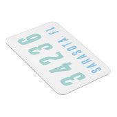 パーソナライズされた郵便番号、市区町村、州 |コースタルブルース マグネット (右側)