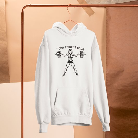 パーソナライズされた重量挙げアート付きジムのロゴ パーカ